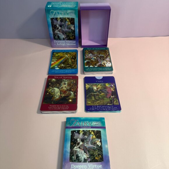 Fairy Tarot Cards 78 Cards & Guidebook Doreen Virtue & Radleigh Valentine - Picture 1 of 10